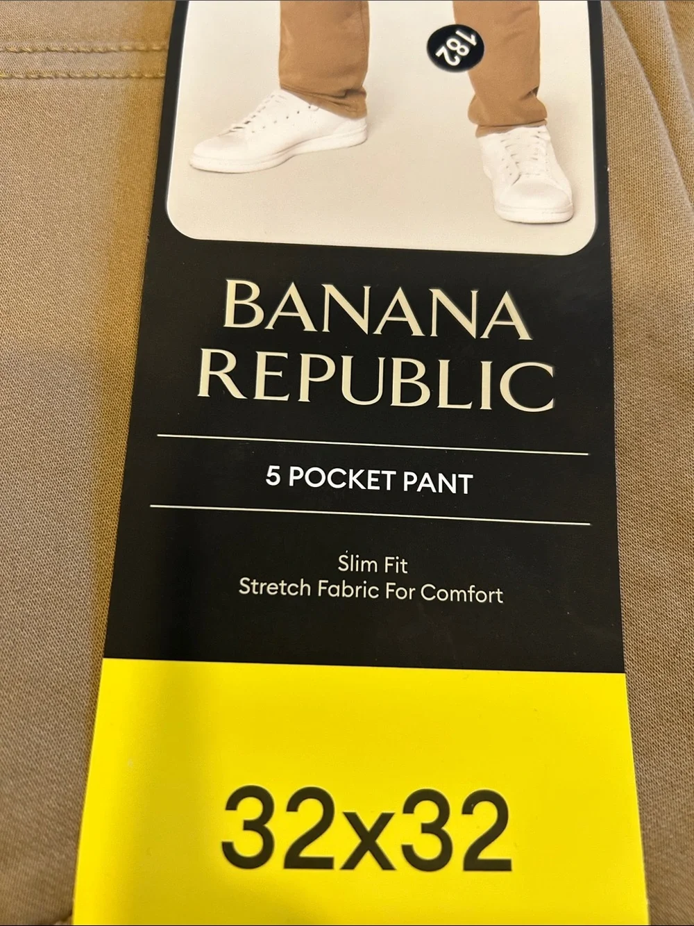 Banana Republic Mens Slim Fit 5 Pocket Pant Tan Stretch Chino 32x32 1620338